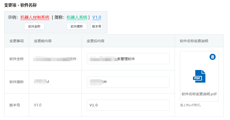 软件著作权证书名称变更