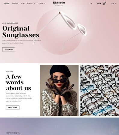 Eyewear Store website