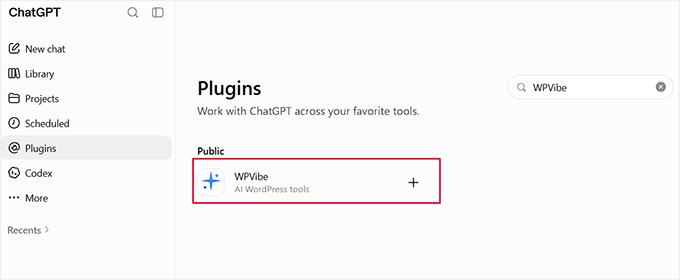 ChatGPT 或 Claude 插件 WPVibe